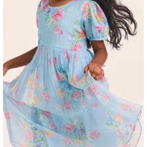 LoveShackFancy KIDS GIRLS FLORAL CHIFFON Floral dress 12 NWT